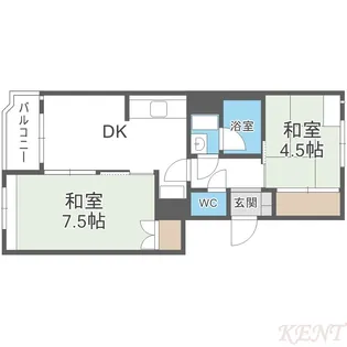エスカイア八軒【3階】の間取り