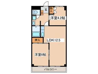フュ-グマンションの間取り