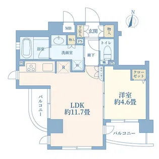 デュオ・スカーラ田端【2階】の間取り