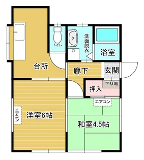 平川アパート【1階】の間取り