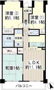北寺尾大滝マンション【1階】の間取り