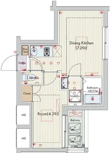 セリュークス西蒲田【3階】の間取り