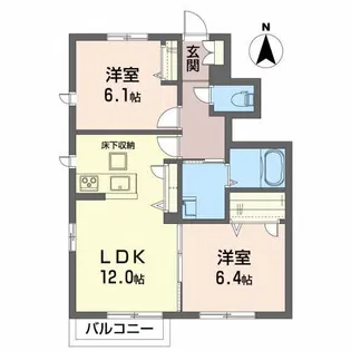 シャーメゾン白鳥A【1階】の間取り