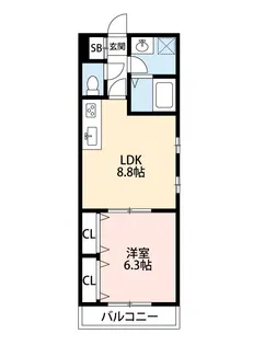 グレイスコート舞浜【1階】の間取り