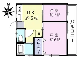 白百合荘【1階】の間取り