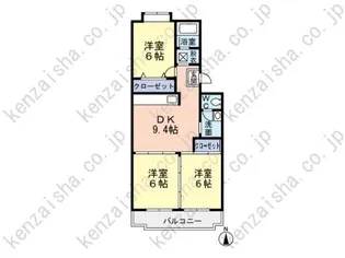 小林ハイツ【3階】の間取り
