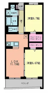 サンシャインユタカII【1階】の間取り
