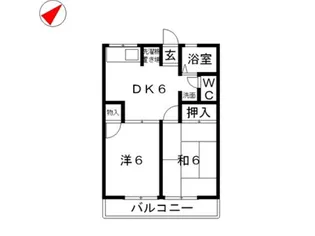 ファミーユ新幸楽【1階】の間取り