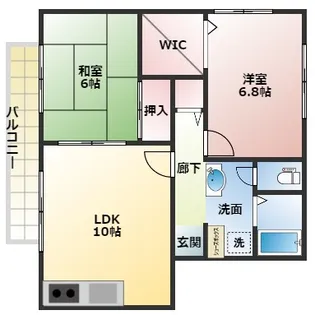 ハイカムールルミ【1階】の間取り