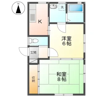 T・RハイツII【1階】の間取り