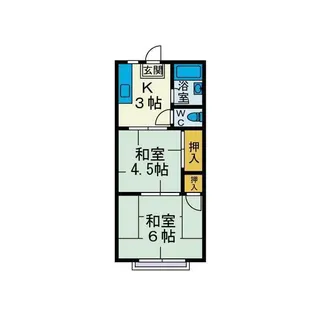 榎本ハイツ【2階】の間取り