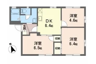 エパックハイツB【1階】の間取り