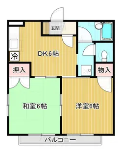 タウンハイツアリエス【1階】の間取り