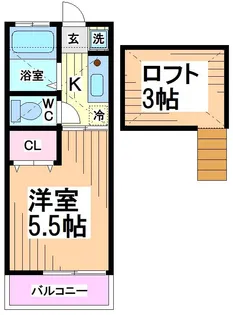 神奈川県川崎市多摩区中野島3【アパート】の間取り