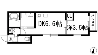 アンジュレジデンス石橋【1階】の間取り