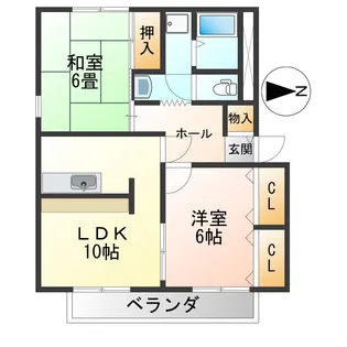ボヌール峯【2階】の間取り