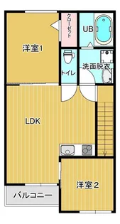 2LDKの間取り画像