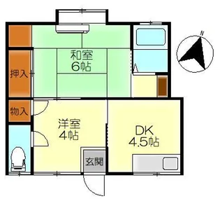 2DKの間取り画像