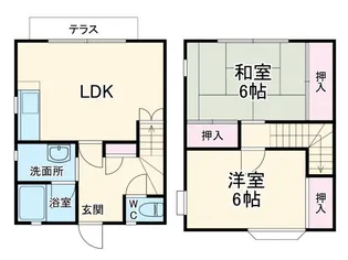 エスティーヌ西志津【1階】の間取り