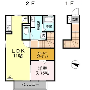 ティーダ【2階】の間取り