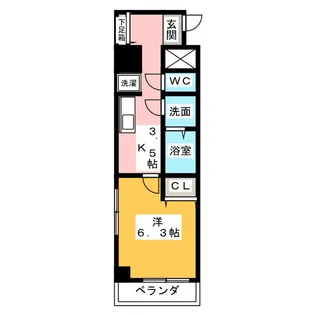 きさらぎ21【6階】の間取り