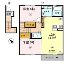 パークハイム七番館【2階】の間取り