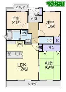 3LDKの間取り画像