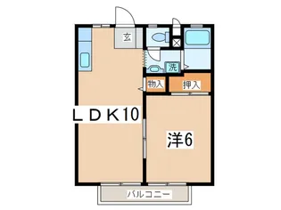 綾南ハイツ【1階】の間取り