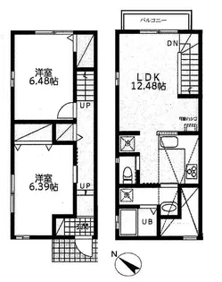 神奈川県横浜市港北区大曽根台【一戸建】の間取り