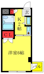 1Kの間取り画像