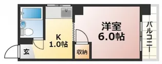 コーポ的場【5階】の間取り