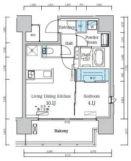 デュオフラッツ仙台木町通リネア【4階】の間取り