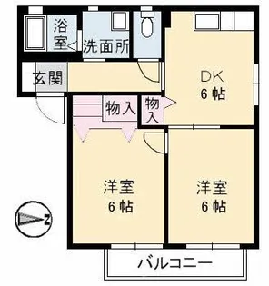ファミーユ中野 B棟【1階】の間取り