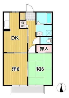 ベルドミールB【1階】の間取り