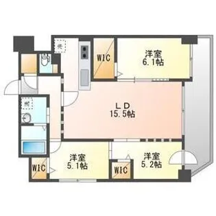 メゾン・クー・ドゥ・クールVII【5階】の間取り