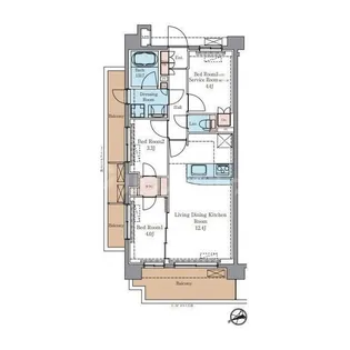 ラグゼナ平井ノース【3階】の間取り