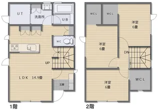 北海道函館市高盛町【一戸建】の間取り