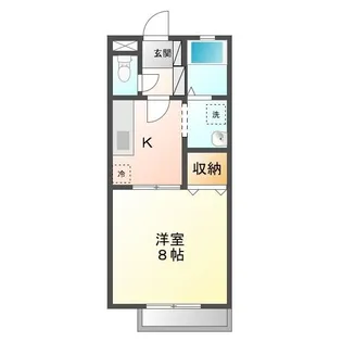 広島県福山市南蔵王町2【アパート】の間取り