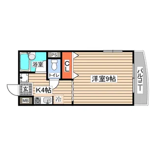 ブルーキャッスル藤山【1階】の間取り