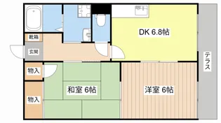 滋賀県野洲市野洲【アパート】の間取り