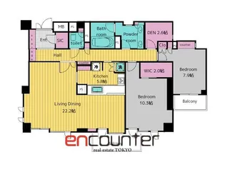 イクシクス麻布十番【4階】の間取り