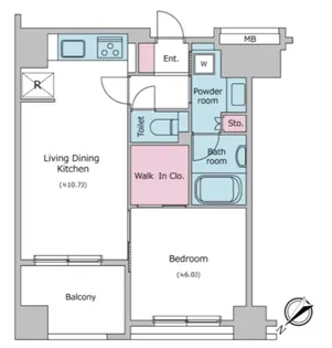 東京都中央区日本橋浜町1【マンション】の間取り