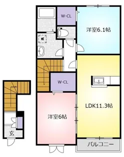 レジェンド・ヒルB【2階】の間取り