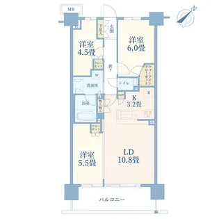 ブランズ市が尾ガーデン【5階】の間取り