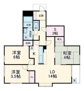 プラムロイヤル原木中山【2階】の間取り