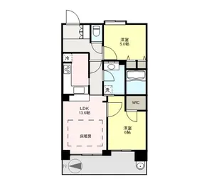 ユニ・アルス吹上プレジオ 202号【2階】の間取り