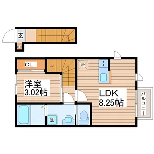 Berillo(ベリーロ)【2階】の間取り