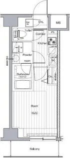 プレミアムキューブG西大井【6階】の間取り
