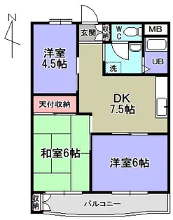 青木公園マンション【1階】の間取り