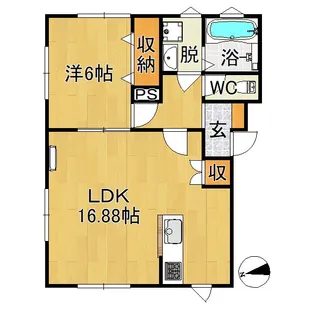 レジデンス山崎II【1階】の間取り